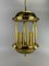 Large Brass Ceiling Lamp, 1970s 8