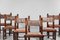 Brasilianische Stühle aus Leder und Massivholz, 1960er, 6er Set 4