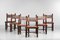 Brazilian Chairs in Leather and Solid Wood, 1960s, Set of 6 11