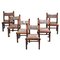 Brasilianische Stühle aus Leder und Massivholz, 1960er, 6er Set 2