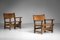 Skandinavische Armlehnstühle aus Massivholz im Safari Stil, 2er Set 8
