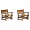 Scandinavian Solid Wood Safari Style Armchairs, Set of 2 1