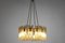 Italian Chandelier in Frosted Glass from Fontana Arte, 1960s, Image 7