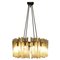 Italian Chandelier in Frosted Glass from Fontana Arte, 1960s, Image 1