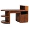 French Modernist Desk in Solid Oak, 1940s 1