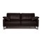 Dark Brown Leather Ego 2-Seat Sofa by Rolf Benz 1
