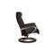 Black Leather Magic Armchair with Stool and Relax Function from Stressless 10