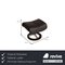 Black Leather Magic Armchair with Stool and Relax Function from Stressless 3