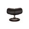 Black Leather Magic Armchair with Stool and Relax Function from Stressless 15