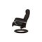 Schwarzer Magic Ledersessel mit Hocker und Relaxfunktion von Stressless 12