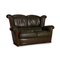 Dark Green Leather 2-Seat Sofa from Nieri 8
