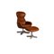 Brown Leather Athena Relax Armchair with Stool from BoConcept 1