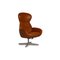 Brown Leather Athena Relax Armchair with Stool from BoConcept 7