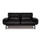 Black Leather Plura 2-Seat Sofa with Sleeping Function by Rolf Benz 1