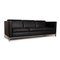 Black Leather Foster 500 3-Seat Couch by Walter Knoll for Walter Knoll / Wilhelm Knoll 6
