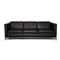 Black Leather Foster 500 3-Seat Couch by Walter Knoll for Walter Knoll / Wilhelm Knoll 1