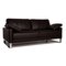 Dark Brown Leather Ego 2-Seat Sofa and 2 Lounge Chairs by Rolf Benz, Set of 3 8