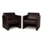Dark Brown Leather Ego Armchair Set by Rolf Benz, Set of 2 1
