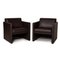 Dark Brown Leather Ego Armchair Set by Rolf Benz, Set of 2, Image 1