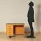 Leatherette, Beech and Veneer Writing Desk, Italy, 1960s, Image 2