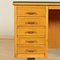 Leatherette, Beech and Veneer Writing Desk, Italy, 1960s 5