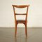 Stained Beech, Foam and Leatherette Chairs, Italy, 1950s, Set of 4, Image 11