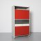 5601 Wall Unit with Red Desk and Light from Gispen 1