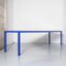 Long Blue Fibreglass School Table, Image 1