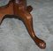 Regency Style Flamed Hardwood Gallery Rail Side Table with Claw & Ball Feet 10