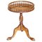 Regency Style Flamed Hardwood Gallery Rail Side Table with Claw & Ball Feet 1