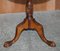 Regency Style Flamed Hardwood Gallery Rail Side Table with Claw & Ball Feet 2