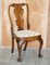 Victorian Walnut Shepherd's Crook Dining Chairs with Claw & Ball Feet, 1880s, Set of 6 2