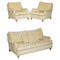 Lansdowne Sofa & Armchairs in Egyptian Upholstery from Duresta, Set of 3 1