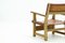 Brutalistischer Sessel aus Kiefernholz & cognacfarbenem Leder, 1960er 6