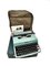 Blaue Vintage Vintage Schreibmaschine mit Häusern von Marcello Nizzoli für Olivetti 14