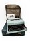 Blaue Vintage Vintage Schreibmaschine mit Häusern von Marcello Nizzoli für Olivetti 5