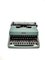 Blaue Vintage Vintage Schreibmaschine mit Häusern von Marcello Nizzoli für Olivetti 11