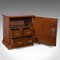 Edwardian English Walnut Collector's Cabinet or Smoker's Cupboard, Image 2
