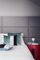Cuscino per camera da letto in tre tonalità con verde acqua a sinistra e a destra di LO Decor, Immagine 3