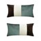 Three-Tone Bedroom Cushion with Teal on Left and Right from LO Decor 1