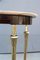 Mid-Century Italian Minimal Console in Walnut and Brass with Top in Marble, 1950s, Image 3