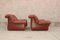 Space Age Brown Leather Armchairs, Set of 2, Image 4