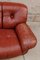 Space Age Brown Leather Armchairs, Set of 2, Image 10