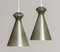 Glass Pendants in Olive Green by Maria Lindeman for Idman Oy, Finland, 1950 1