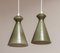 Glass Pendants in Olive Green by Maria Lindeman for Idman Oy, Finland, 1950 2
