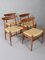W2 Dining Chairs by Hans J Wegner for C M Madsen, Denmark, 1960s, Set of 4 6