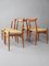 W2 Dining Chairs by Hans J Wegner for C M Madsen, Denmark, 1960s, Set of 4 8