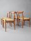 W2 Dining Chairs by Hans J Wegner for C M Madsen, Denmark, 1960s, Set of 4, Image 8