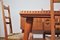 Mesa, sillas y aparador de madera, años 40. Juego de 9, Imagen 21