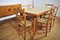 Mesa, sillas y aparador de madera, años 40. Juego de 9, Imagen 8